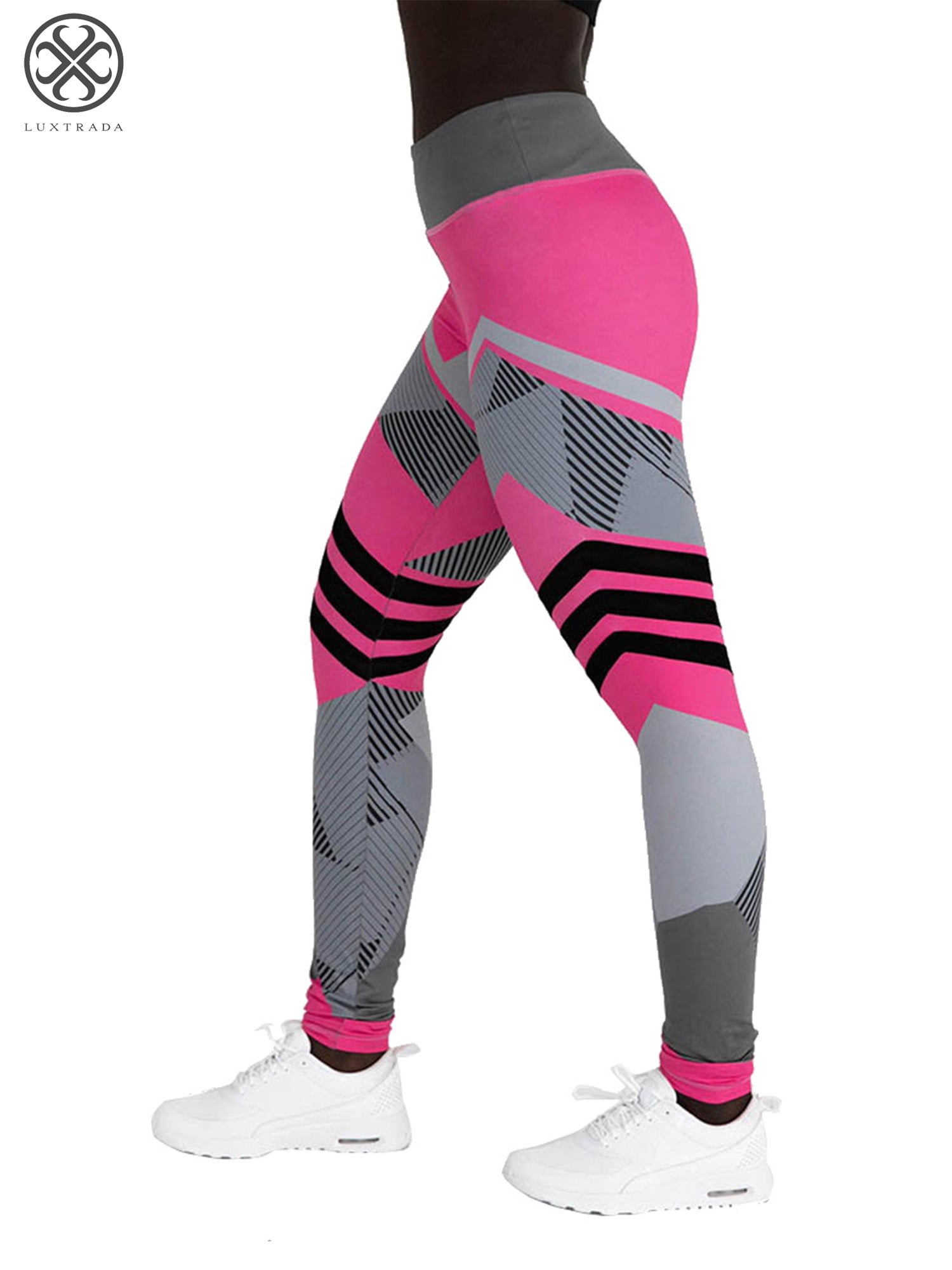 Luxtrada Women's Workout Leggings Sport Pants Yoga Compression Pants for  Running Fitness Gym (Pink/XL)