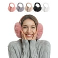 thumbnail image 1 of Luxtrada Womens Ear Muffs - Winter Ear Warmers/Covers - Soft & Warm Faux Fur Furry Fleece Earmuffs Ear Covers for Cold Weather (Black), 1 of 8