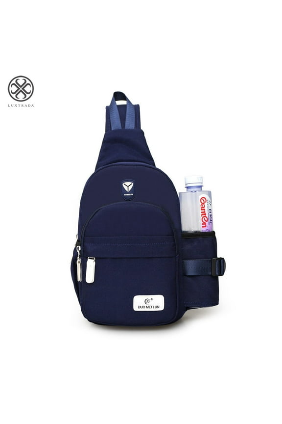 Womens Mens Nylon Sling Bag Backpack Crossbody Shoulder Chest Cycle Daily Travel (Blue)