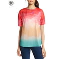 thumbnail image 1 of Luxtrada Womens Summer Short Sleeve Gradient Plus Size Casual Beach T Shirt Tops Blouse Tunic T-Shirt Loose Tunic T-Shirt M-3XL, 1 of 6