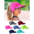 thumbnail image 1 of Luxtrada Womens Sun Visor Hat Wide Brim Summer UV Protection Beach Sport Cap Beach Cap Sun Hat (Red), 1 of 7