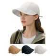 thumbnail image 1 of Luxtrada Womens Sun Visor Hats Wide Brim Beach Hats for Women UV Protection Foldable Sun Hat (Beige), 1 of 6