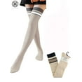 thumbnail image 1 of Luxtrada Womens Thigh High Socks Extra Long Over the Knee Leg Warmer Boot Stockings (Beige), 1 of 9