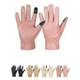 thumbnail image 1 of Luxtrada Womens Touch Screen Gloves Leather Phone Texting Glove Thermal Warm For Winter (Pink), 1 of 10