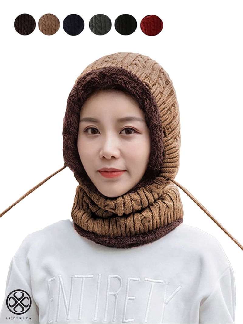Soft Pure Cashmere Balaclava YUONNY 100% Cashmere Hood Loop Scarf