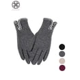 thumbnail image 1 of Luxtrada Womens Winter Warm Gloves With Sensitive Touch Screen Texting Fingers, Fleece Lined Windproof Gloves, 1 of 8