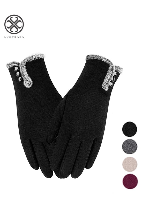 Womens Winter Warm Gloves With Sensitive Touch Screen Texting Fingers, Fleece Lined Windproof Gloves