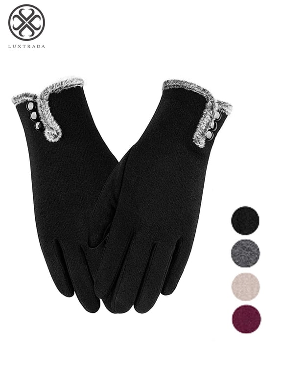 Womens Winter Warm Gloves With Sensitive Touch Screen Texting Fingers, Fleece Lined Windproof Gloves
