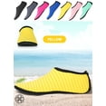 thumbnail image 1 of Luxtrada Womens and Mens Water Shoes Quick-Dry Aqua Strip Socks Barefoot Beach Socks for Outdoor Beach Swim Surf Yoga Exercise "Yellow, 2XL", 1 of 8