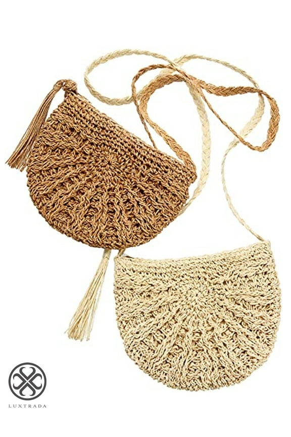 Woven Straw Handbag Crossbody Purse Envelope Shoulder Bag