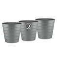 thumbnail image 1 of Luxuriaz 3-Compartment Plastic Trash Cans, 2.1 Gallon, Gray, 3 Pack, 1 of 5