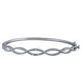 thumbnail image 1 of Luxurious 0.02 Cttw Diamond Accent Infinity Bangle In 14K White Gold Plated, 1 of 2