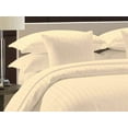 thumbnail image 1 of Luxurious 1 Piece Duvet Cover (90" x 90") 100% Egyptian Cotton 600 Thread Count with Zipper Closure & Corner Ties Ultra Soft & Easy Care Bedding (Queen/Full,) Ivory Stripe, 1 of 3