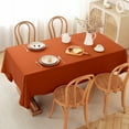 thumbnail image 1 of Luxurious 100% Pure Linen Tablecloth - Eco-Friendly, Durable, and Perfect for Every Occasion - Caramel 60x90 Inch, 1 of 7