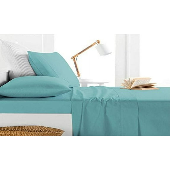 Luxurious 1000 Thread count 100% Egyptian Cotton Quality Sheet Set (Full, Aqua)