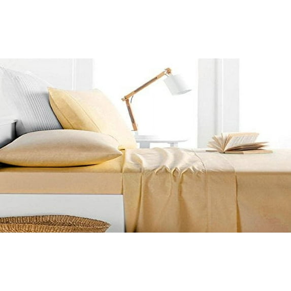 Luxurious 1000 Thread count 100% Egyptian Cotton Quality Sheet Set (Twin Extra Long, Gold)
