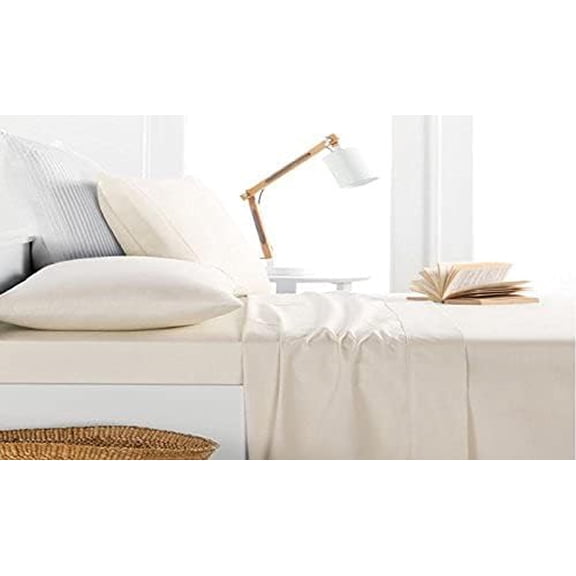 Luxurious 1000 Thread count 100% Egyptian Cotton Quality Sheet Set (Twin, Ivory)