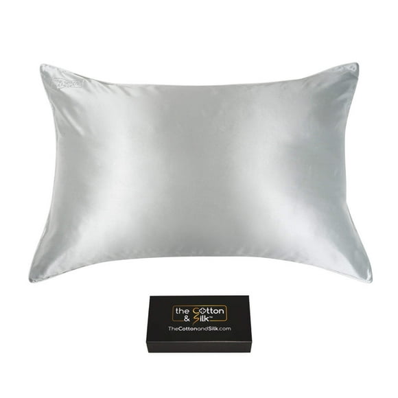 Luxurious 22 Momme Mulberry Silk Pillowcase, Silver