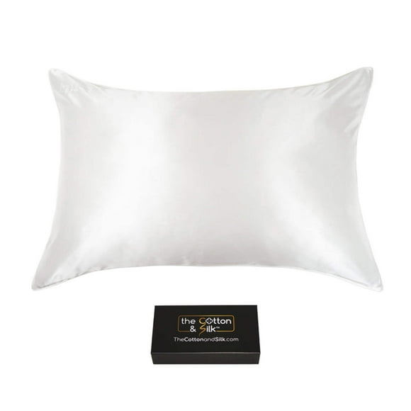Luxurious 22 Momme Mulberry Silk Pillowcase, White