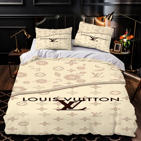 Luxurious 3-Piece Duvet Cover Set - Beige Floral & Pattern Elegant Bedding for Modern Bedrooms