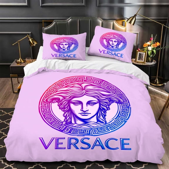 Luxurious 3-Piece Duvet Cover Set - Greek Key Pattern & Iconic Design Modern Bedroom Decor Stylish & Elegant