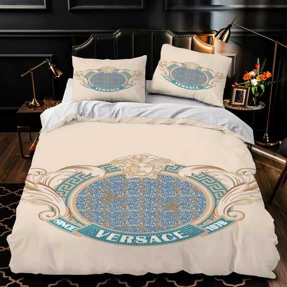 Luxurious 3-Piece Duvet Cover Set - Intricate & Circular Design Elegant Bedding for Bedrooms