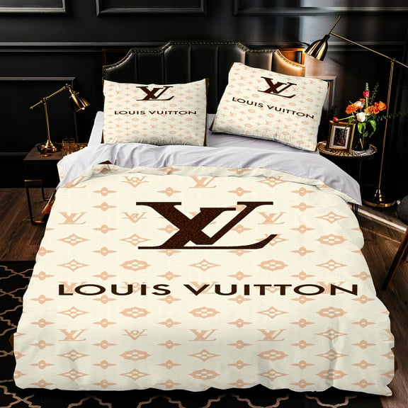 Luxurious 3-Piece Duvet Cover Set with Iconic Pattern - Elegant Bedding Ensemble with Pillows and Comforter for Stylish Bedrooms