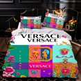 thumbnail image 1 of Luxurious 3-Piece Duvet Cover Set with Vibrant Floral Patterns Central Pink & Gold Design - Elegant Bedding for Stylish Bedrooms, 1 of 4