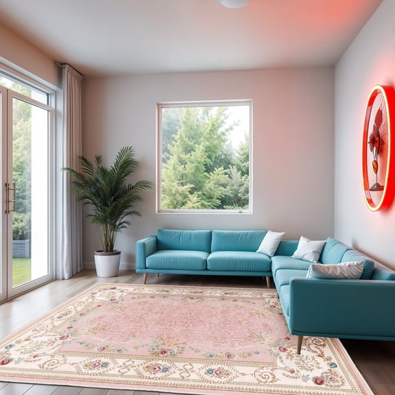 Luxurious 3D Printed Velvet Carpet, 47.2 x 70.9 inches | 100% Velvet Fabric, 100% Cotton Sole | Pile Height: 0.4 inches, Total Height: 0.5 inches | Antibacterial, Non-Slip, Machine Washable |