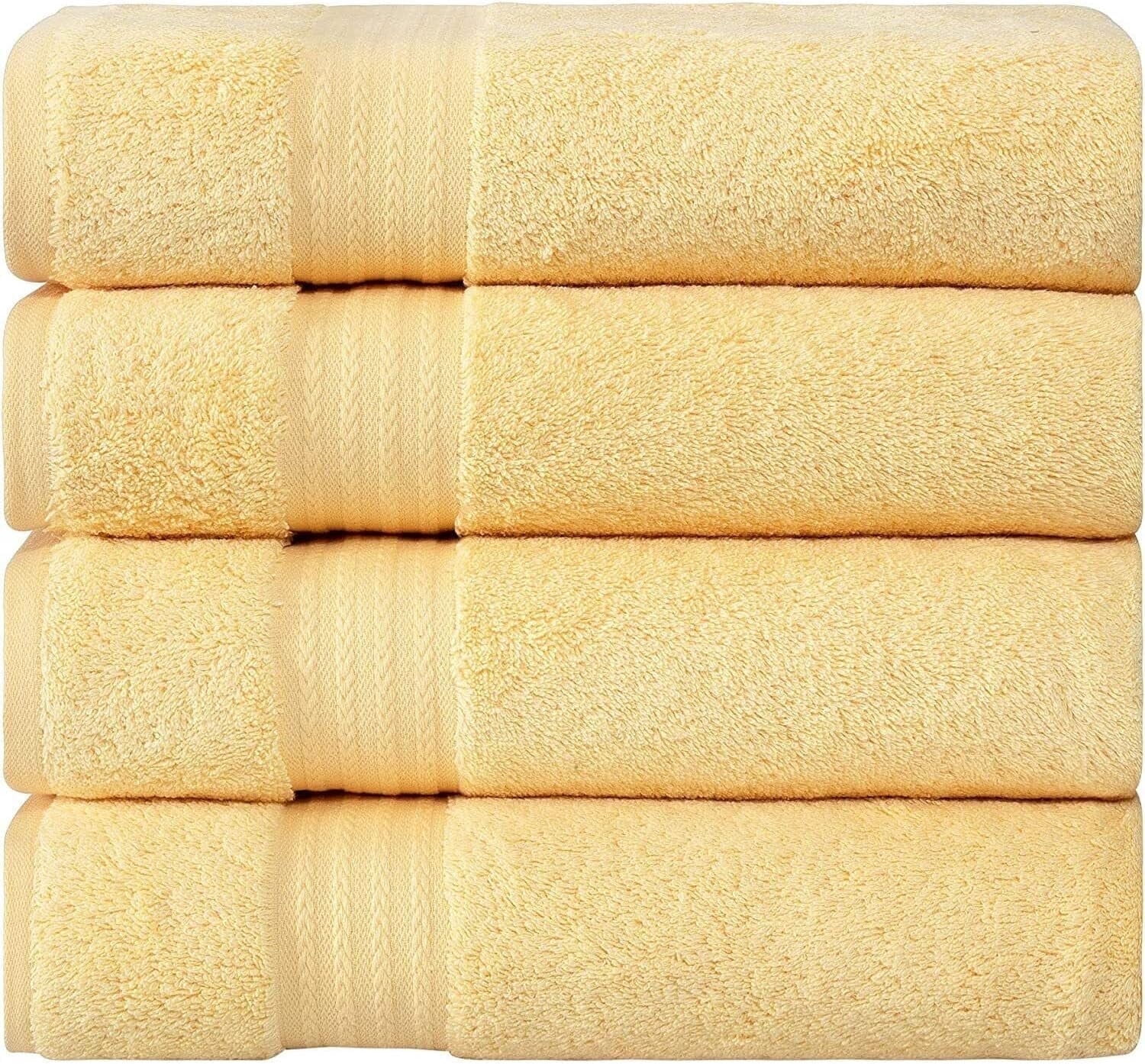 Luxurious 4-Piece Premium Turkish Bath Towels 100% Cotton Towels for ...