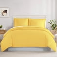 thumbnail image 1 of Luxurious 500-TC 100% Egyptian Cotton 3-Pieces Soft Duvet Cover Set ( Zipper Closure & Corner Ties ) ( 1-Duvet Cover & 2-Pillow Shams ) - King-XL Size ( 98" x 116" ) Inches, Gold Stripe, 1 of 4