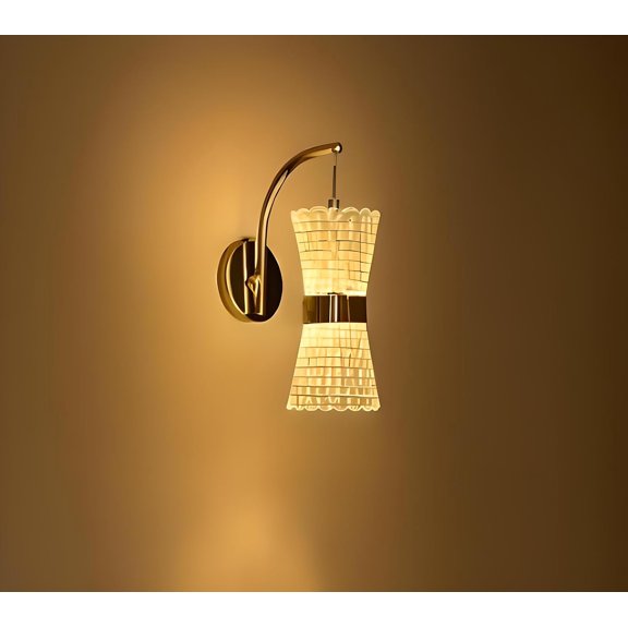 Luxurious Acrylic Crystal Wall Lamp, Acrylic French Gold Wall Light Lamp | Adjustable Color Changing Function, Elegant Finish | For Dining Room, Game Room, Home & Office, Kids Room