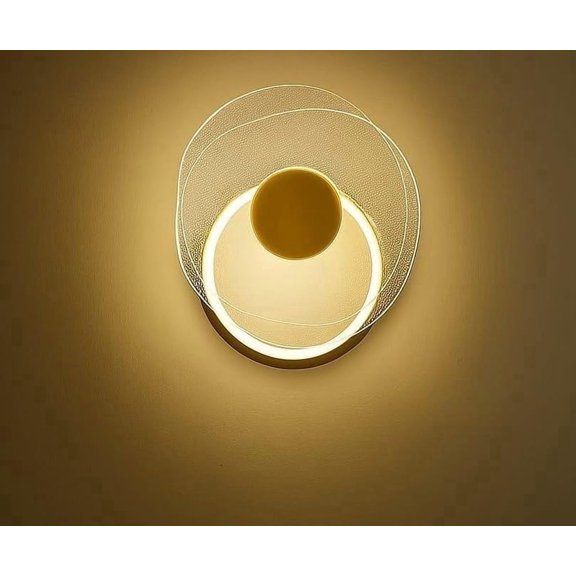 Luxurious Acrylic Crystal Wall Lamp, Acrylic French Gold Wall Light Lamp | Adjustable Color Changing Function, Elegant Finish | For Dining Room, Game Room, Home & Office, Kids Room
