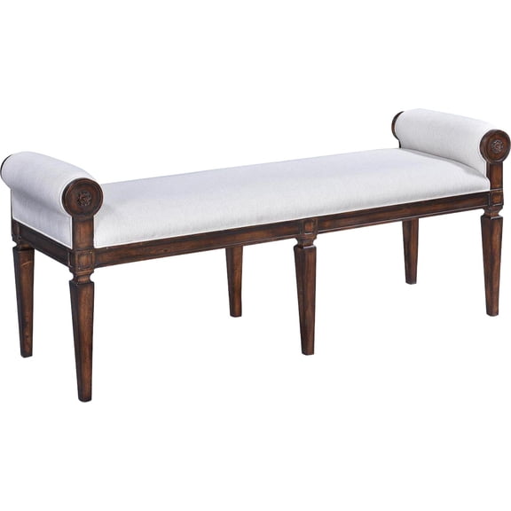 Luxurious Afton Swedish Bench in Dark Rustic Pecan