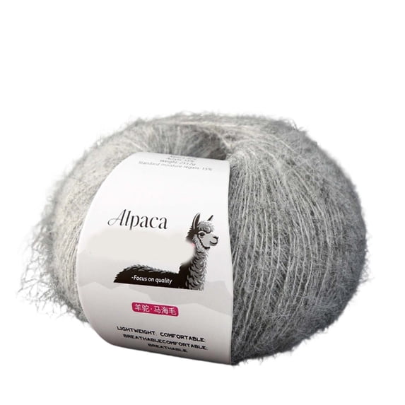 Luxurious Alpaca Mohair Blend Yarn Silky Soft Hand Knitting Wool Shawls Winter Accessories Warm Halo Effect Fiber 50g Skein Expert Crafters Use