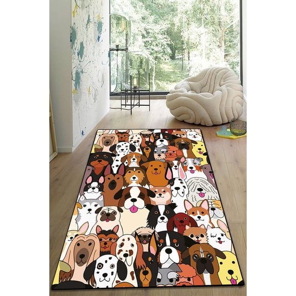 Luxurious Area Rug, 100% Polyester, 59.1 x 94.5 inches | Digital Print, Non-Slip Underside, 0.2 in Pile Height & 0.16 in Sponge Height | Machine Washable, , Soft & Durable
