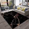 thumbnail image 1 of Luxurious Black Green Gold Colour Marble 3D Carpet Rug for Home Living Room Sofa Doormat r kids Area Rug Non-slip Floor Mat, 1 of 5