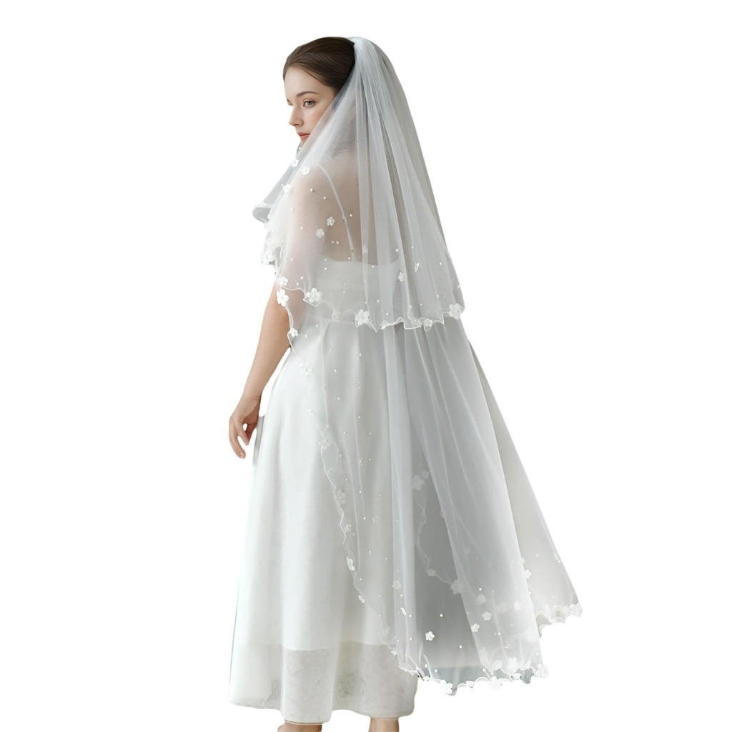 Luxurious Bridal Veils Pearls Girls Bridal Headpieces for Pageant Prom ...