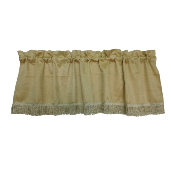 Luxurious Chenille Abstract Collection 60" X 15" Window Valance, In Gold