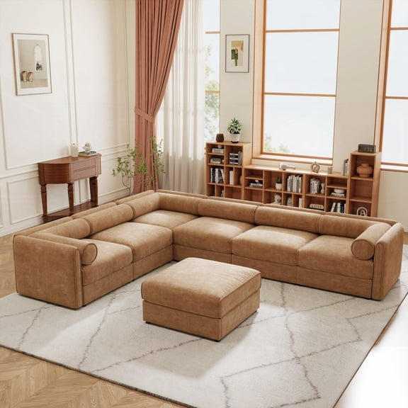 Luxurious Chenille Sectional Sofa with Storage & Ergonomic Design