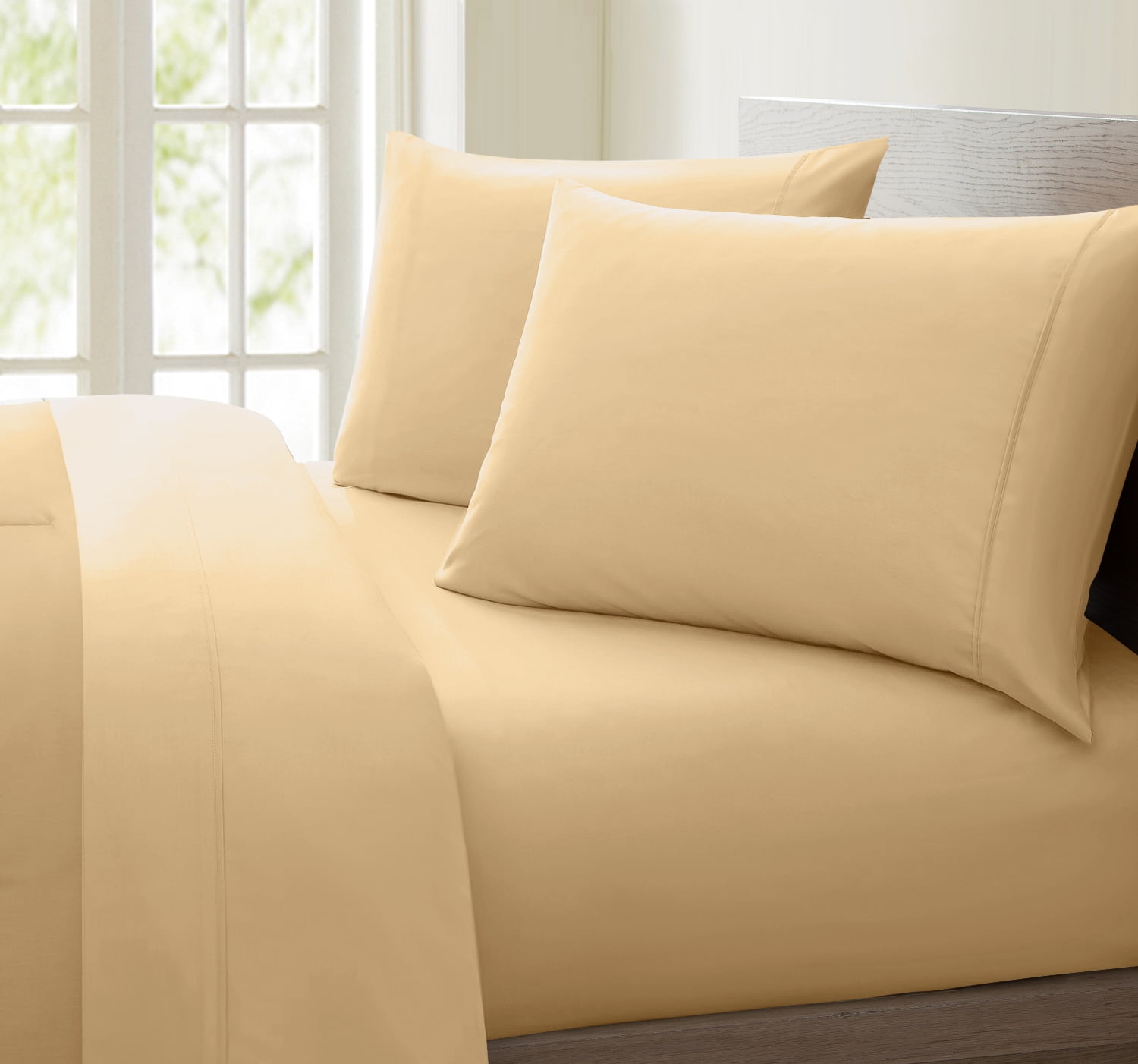 Luxurious Taupe 1000-Thread Count Cotton Queen Sheet Set