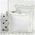 thumbnail image 1 of Luxurious Collections 400TC Cotton Scallop Embroidery & Border Sateen Solid Euro Sham 16" X 16" Sage Scalloped, 1 of 1