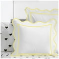 thumbnail image 1 of Luxurious Collections 400TC Cotton Scallop Embroidery & Border Sateen Solid Euro Sham 22" X 22" Yellow Scalloped, 1 of 1