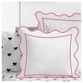 thumbnail image 1 of Luxurious Collections 400TC Cotton Scallop Embroidery & Border Sateen Solid Euro Sham 24" X 24" Hot Pink Scalloped, 1 of 1