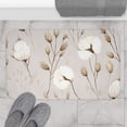 thumbnail image 1 of Luxurious Cotton Flower In Beige Bath Mat, 1 of 4