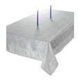 thumbnail image 1 of Luxurious Damask Crocodile Design Tablecloths, 70" X 160" - In White, 1 of 2