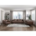 thumbnail image 1 of Luxurious Design Leather Sofa 3pc Set Sofa Loveseat Chair Brown Modern Office Sofa Set Traditional Design, 1 of 7
