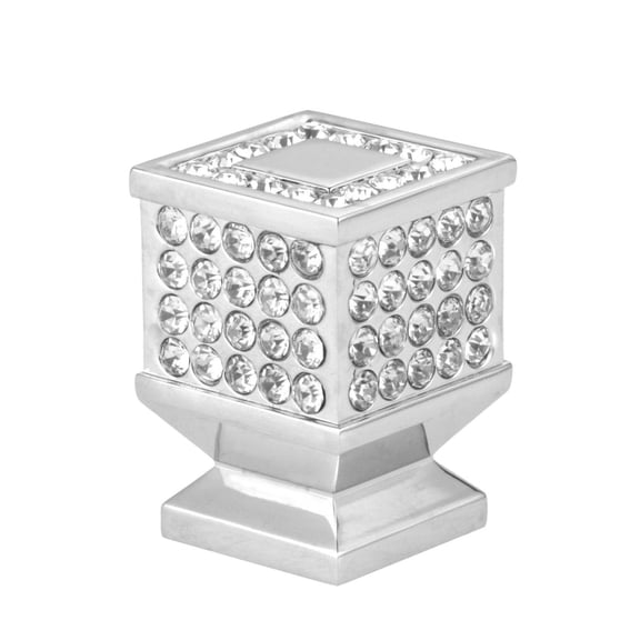 Luxurious Diamond K Gold Handle Czech Crystal Alloy Pull Round/Square Knob w/screw Bright Chrome Shining Drawer Cabinet Wardrobe