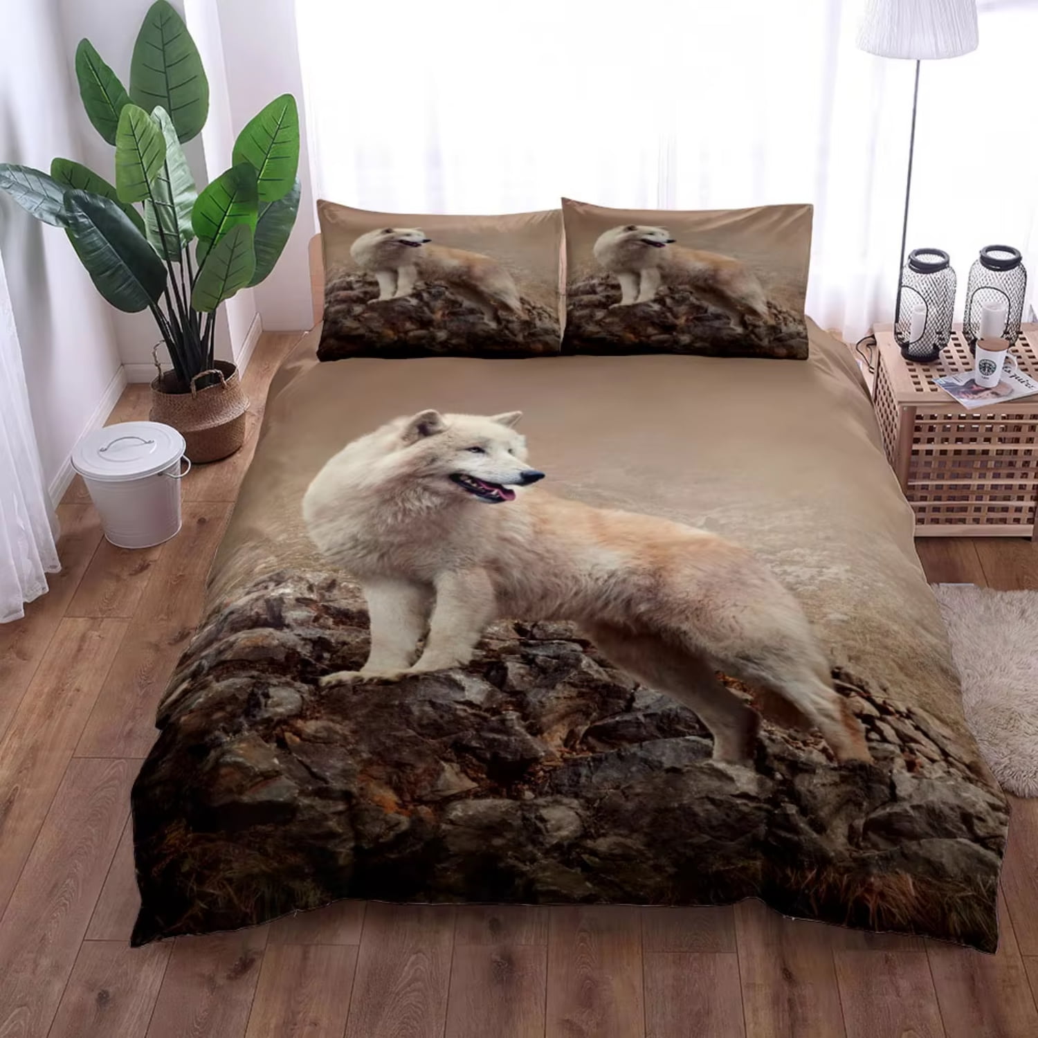 Luxurious Digital Wolf Duvet Cover Set in Single Twin Double Queen King
