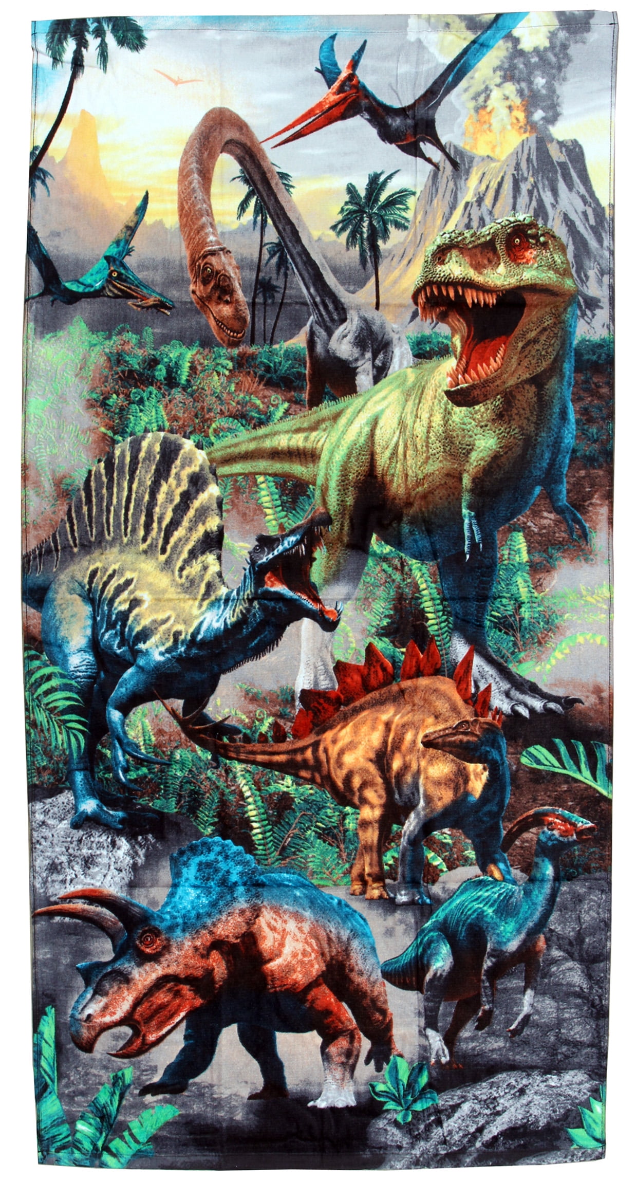 Luxurious - Dinosaurs - 100% Cotton Velour Beach Towel – Soft, Absorbent, and Stylish!